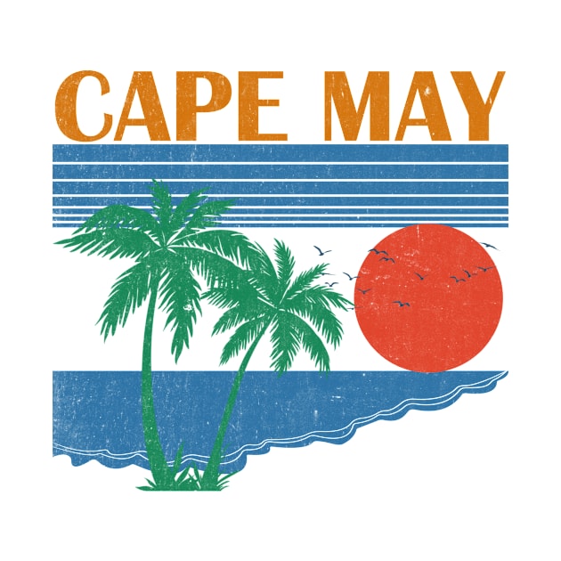 Cape May \\ Retro Vintage Design by KianOlsen Art