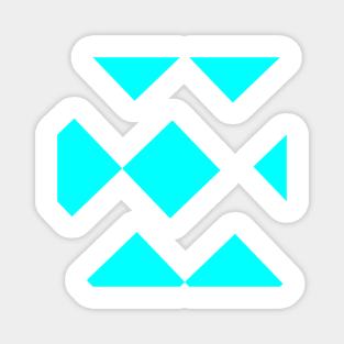 Ice Blue Diamond Squares Magnet