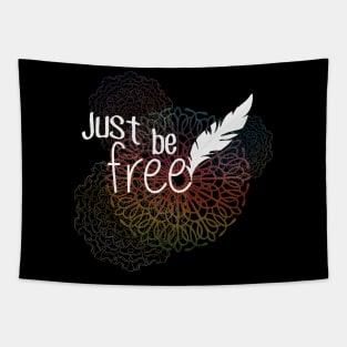 Just Be Free Mandalas with Feather Tapestry