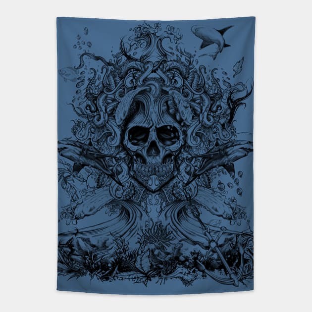 Under Water Skull Tapestry by Buy Custom Things