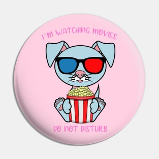 I am watching movies, cute dog Pin