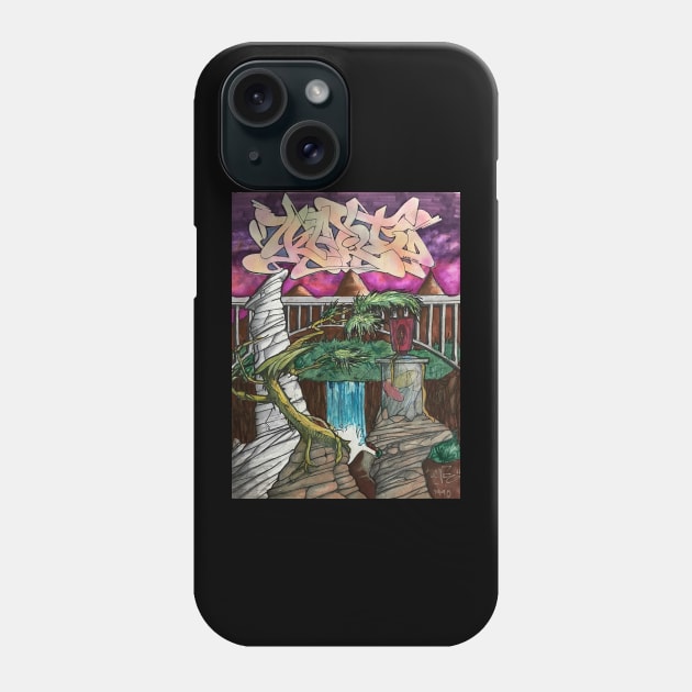 Old School Graffiti Black Book Phone Case by Afuphilly