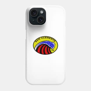 San Clemente California Surfing Surf Patriotic Wave Phone Case