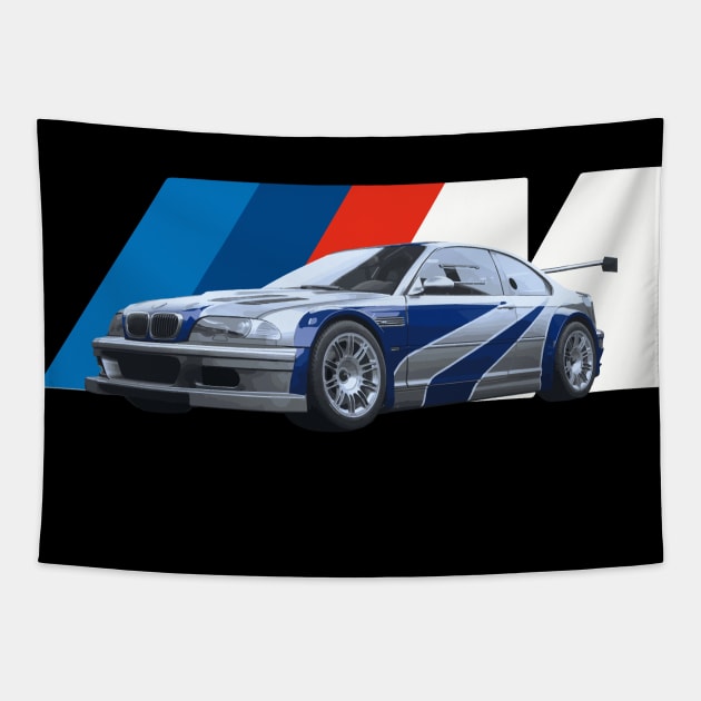 NSF M3 E46 GTR CAR DTM WIDEBODY Tapestry by cowtown_cowboy