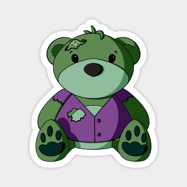 Casual Zombie Teddy Bear Magnet by Alisha Ober Designs