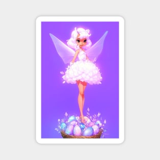 Cute fairy standing on easter egg Magnet