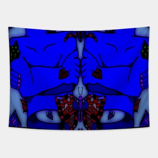 Indigo Nervous Butterfly Tapestry