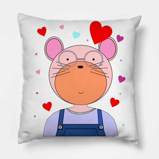 bear cute Pillow by Carolina Cabreira