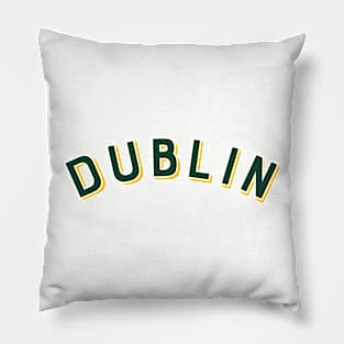 Dublin Ireland Vintage Arched Type Pillow