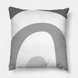 Boho abstract gray rainbow pattern Pillow