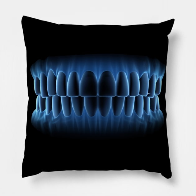 X-Ray Teeth Pillow by FunnyStylesShop