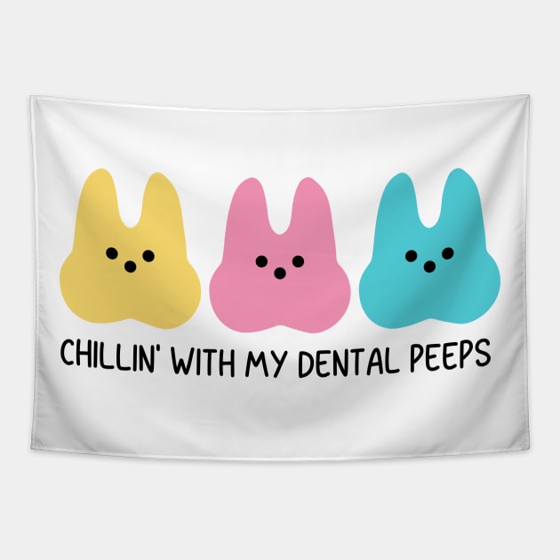 Dental Peeps Funny Dental Staff Matching Tapestry by Atelier Djeka