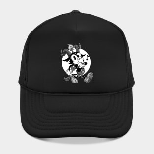 Blackcraft Atheist Satan Baphomet goat Retro Cartoon BN Lucifer Hat