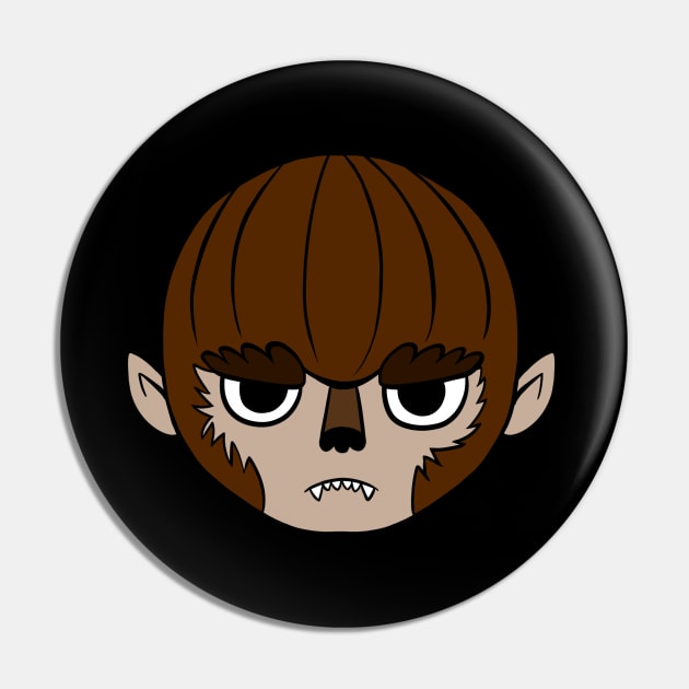 Chibi Classic Werewolf Pin by LonelyBunny