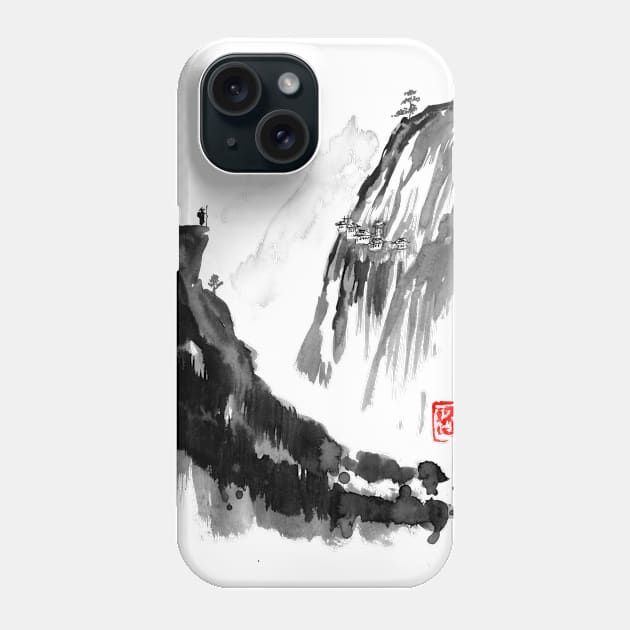 the traveller and the village Phone Case by pechane