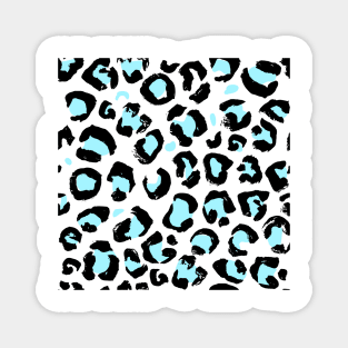 Blue Leopard Print Magnet