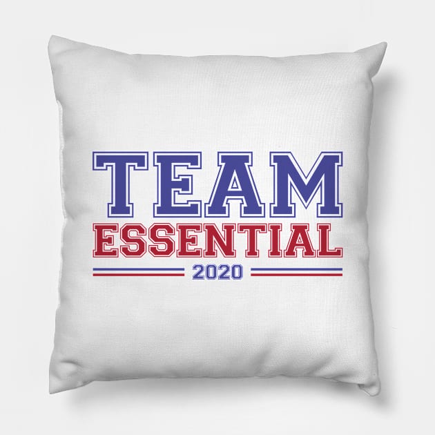 Team Essential 2020 USA Pillow by Shinsen Merch