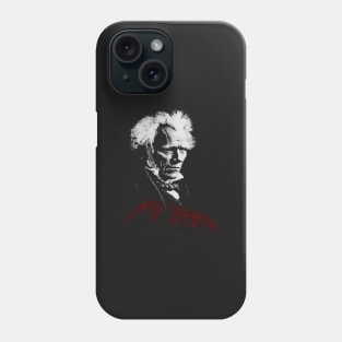 Arthur Schopenhauer Metal Silkscreen Phone Case