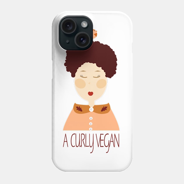 a curly vegan Phone Case by teeco