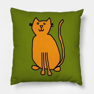 Gold Cat Pillow