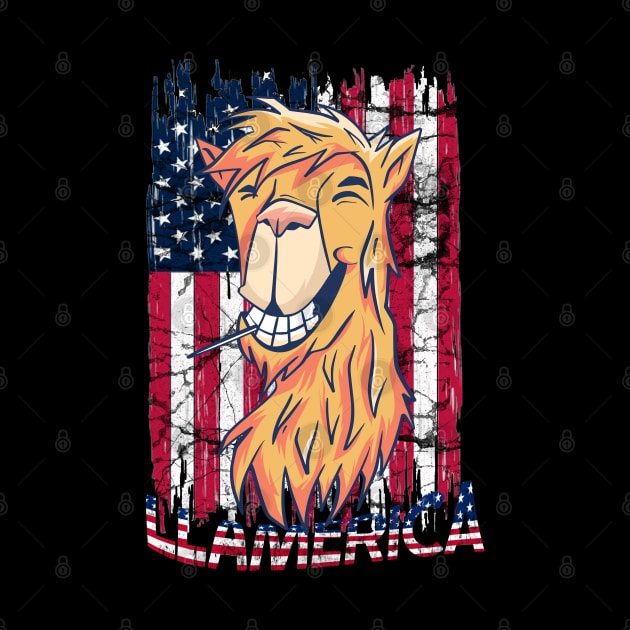 Llamerica funny llama funny alpaca america by JayD World