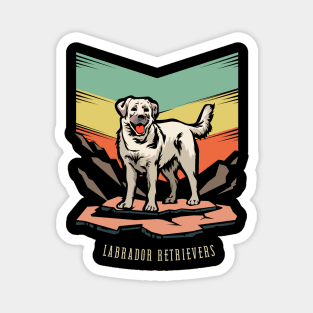 Labrador Dog | Retro design for Dog Lovers Magnet