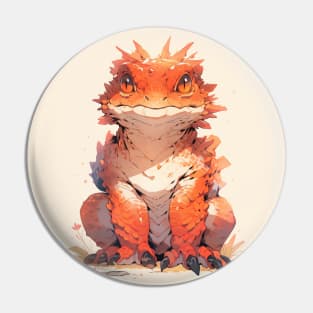 Adorable bearded dragon Pin