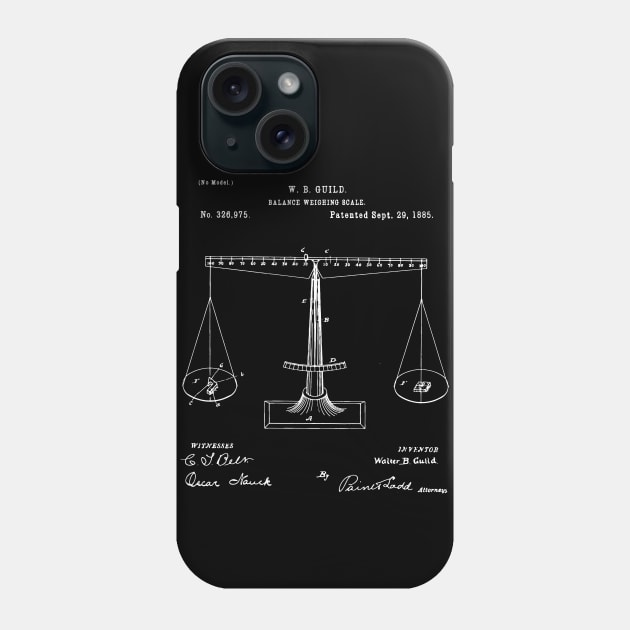 Balance weighing scale 1885 Lawyer Gift Phone Case by Anodyle