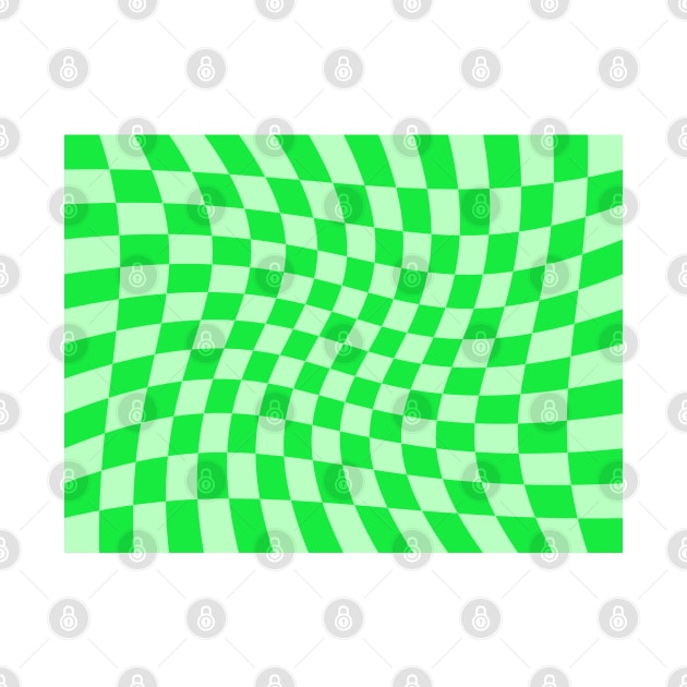 Twisted Checkered Square Pattern - Green Tones by DesignWood Atelier