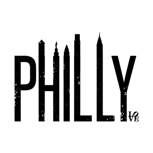 Philly Skyline (Distressed) by scornely