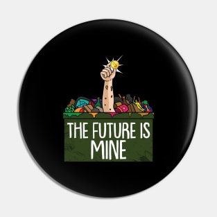 The Future is mine Crypto Miner Hodl BTC Blockchain Bitcoin Pin