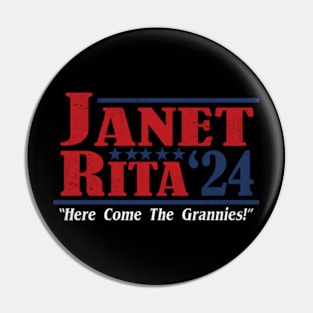 Janet and Rita 2024 Here Come the Grannies Vintage Pin