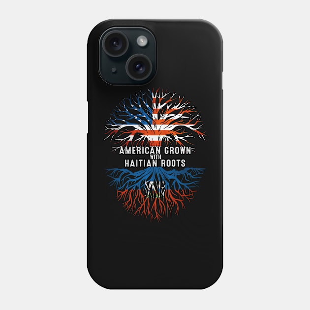 American Grown With Haitian Roots Tree Haiti Flag Usa Phone Case by Henry jonh