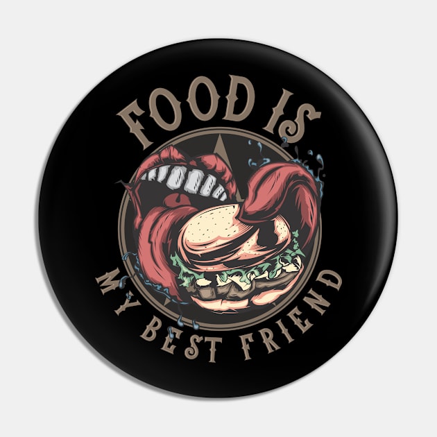 Food is my Best Friend Pin by WAYOF