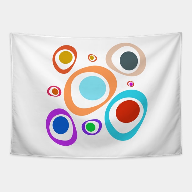 50s circles Tapestry by pauloneill-art