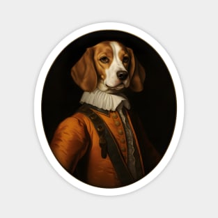 Victorian Noble Beagle - Oil Painting Style Magnet