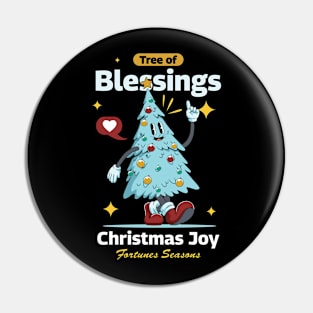 Joyful Christmas Tree Pin