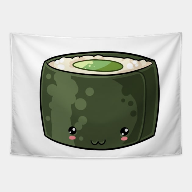 Kawaii food avocado roll Japanese style Tapestry by Japanese Designs