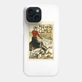 MOTOCYCLES COMIOT PARIS by Théophile Alexandre Steinlen Vintage French Bicycle Advertisement Phone Case