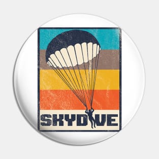 skydive retro Pin