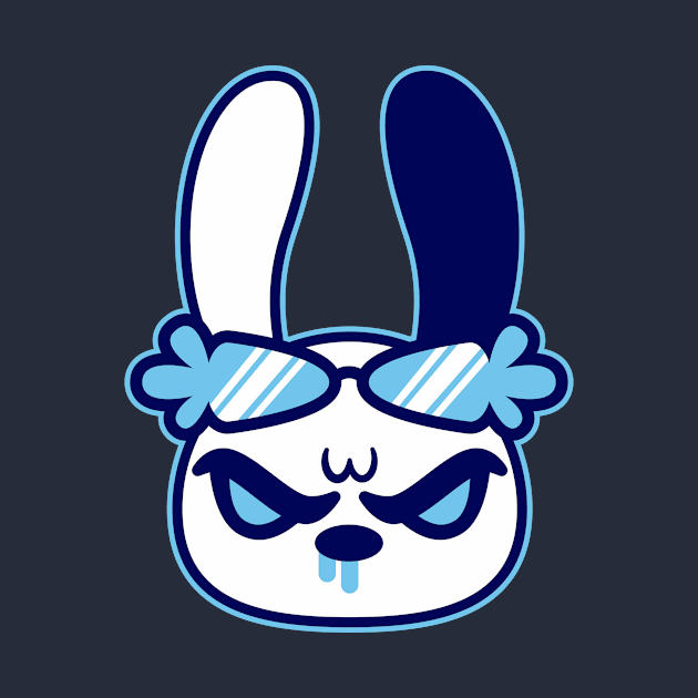 Blue Pro Gamer Bunny by TamiPop