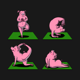 Pig Yoga Workout Poses T-Shirt