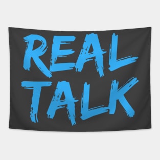 REAL TALK Neon Blue London slang, London design Tapestry