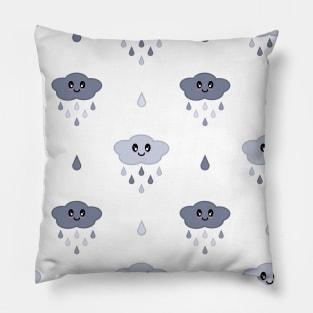 Kawaii Cute Rain Cloud Pattern Pillow