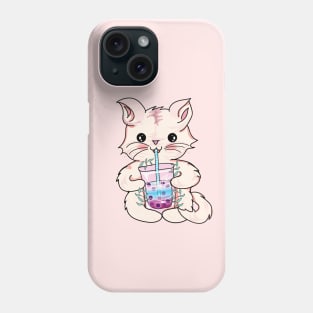 Cat boba tea Phone Case