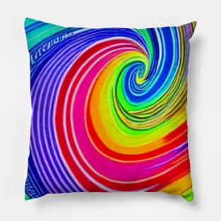 Watercolor Swirl Pattern Pillow