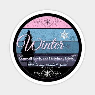 Winter Sunset Design Candy Edition Magnet