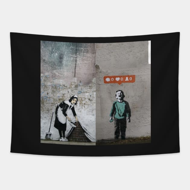 banksy Tapestry by DJVYEATES