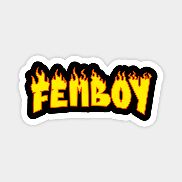 Femboy Fire Magnet by QCult