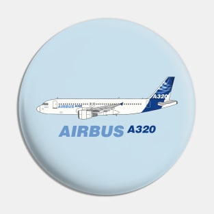 Airbus A320 Illustration Pin